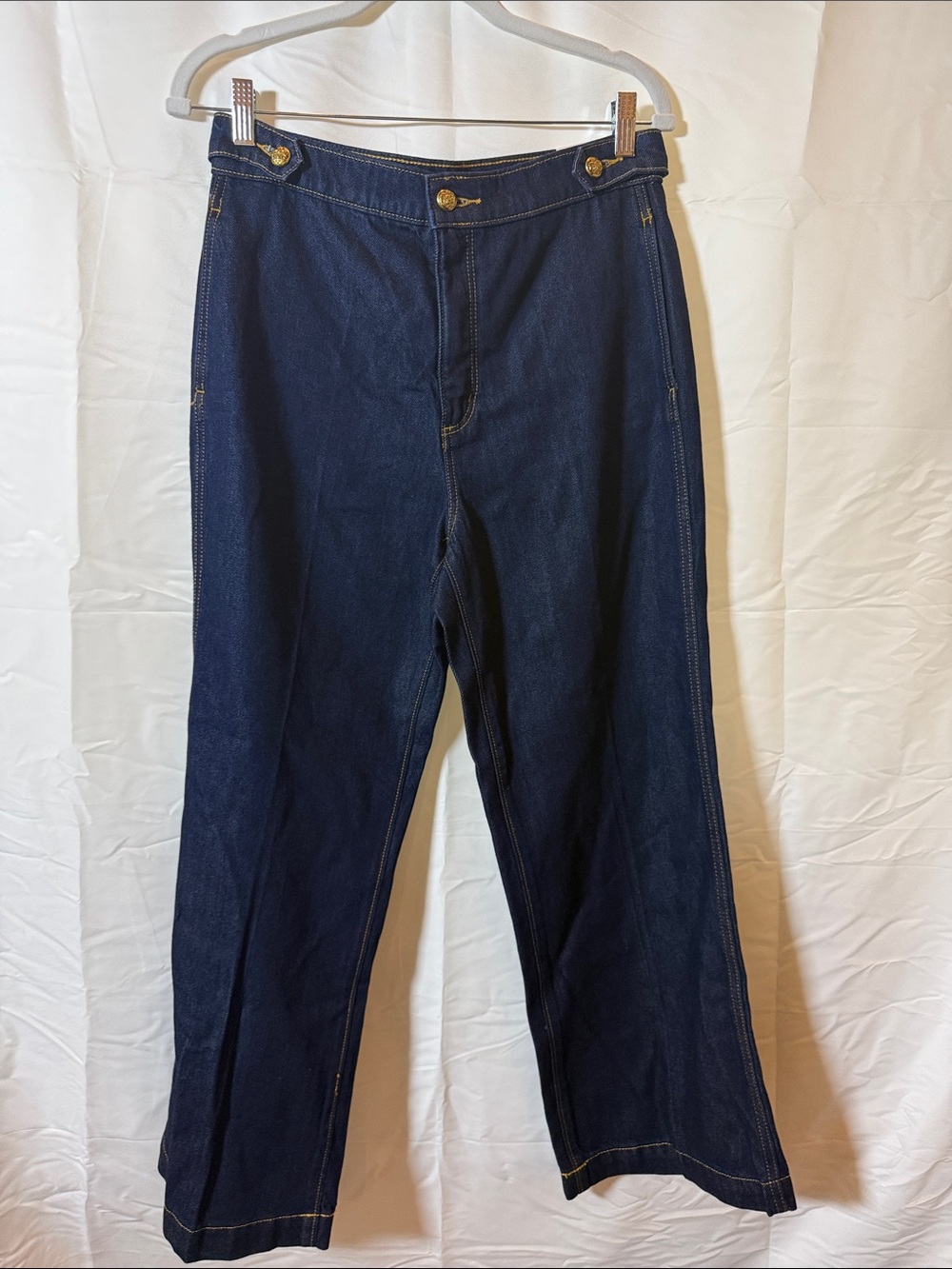 LOFT Dark Blue Wide Leg Jeans